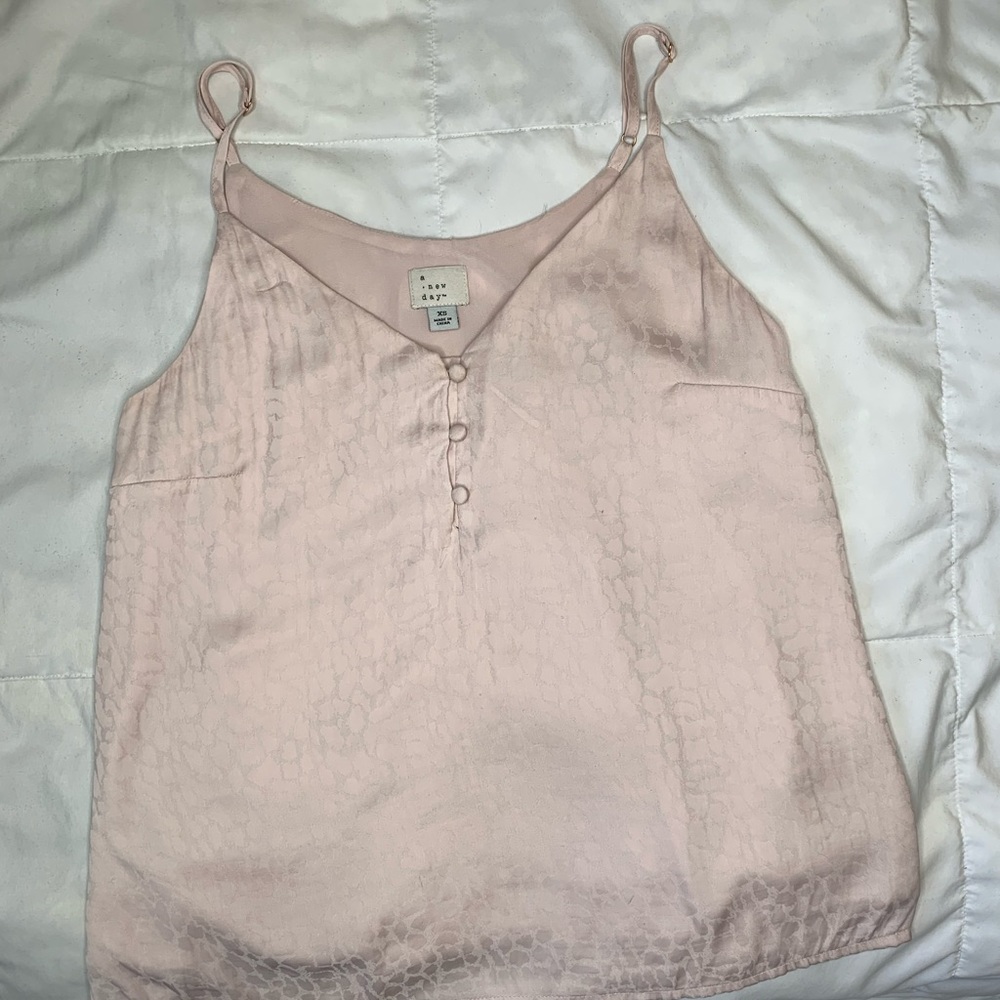 Silk Baby Pink Blouse/Tank
